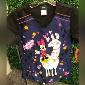 Cherokee Tooiforms Minnie Mouse scrub print NWT size XS